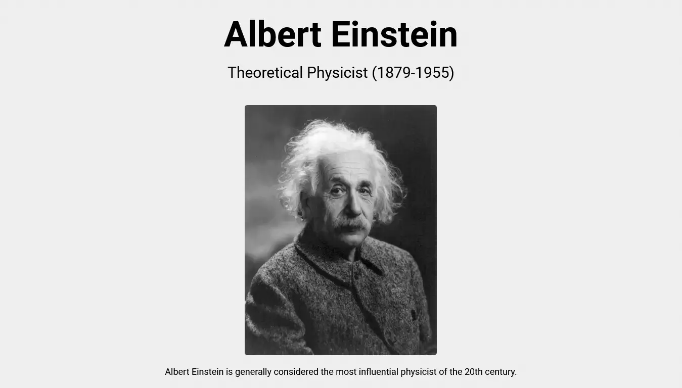 Tribute about Albert Einstein